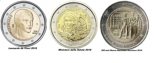 Monete due euro - due,