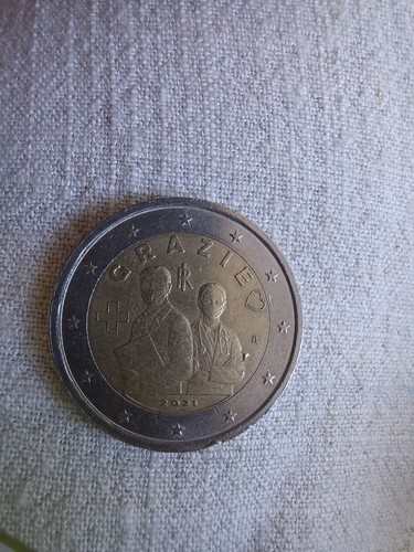 Moneta due euro rara - due,