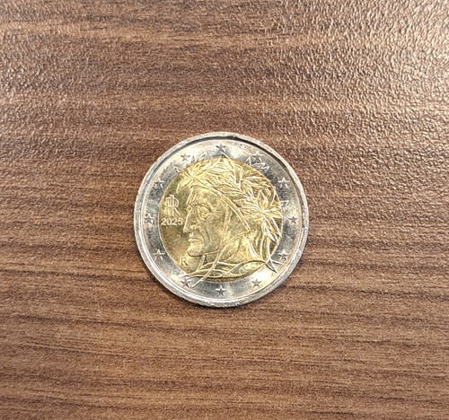 Moneta due euro dante - moneta,
