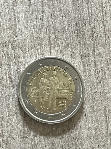 Moneta due euro polizia - due,